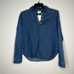 New BDG Urban Outfitters Western Denim Long Sleeve Shirt Women's size S